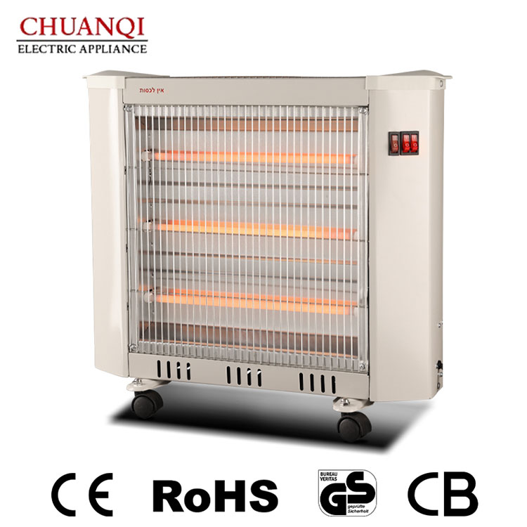 2000W 4 Tubes Quartz Heater na May Mga Kastor