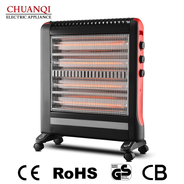 2400W 4 Tubes Quartz Heater na May Mga Kastor