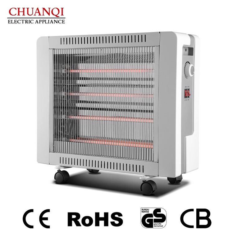 2400W 5 Tubes Quartz Heater na May Mga Kastor