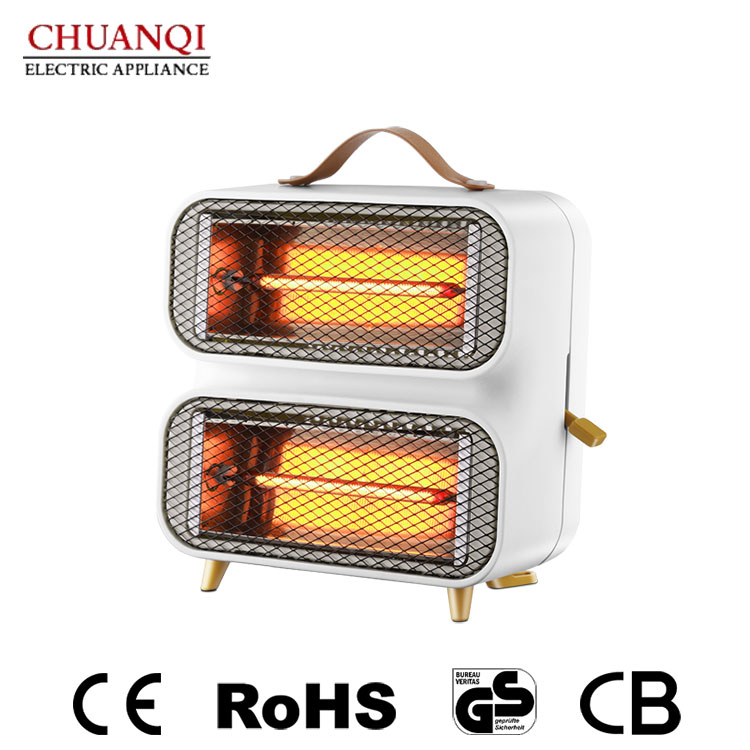 700W 2 Red Tubes Heater na May Handle