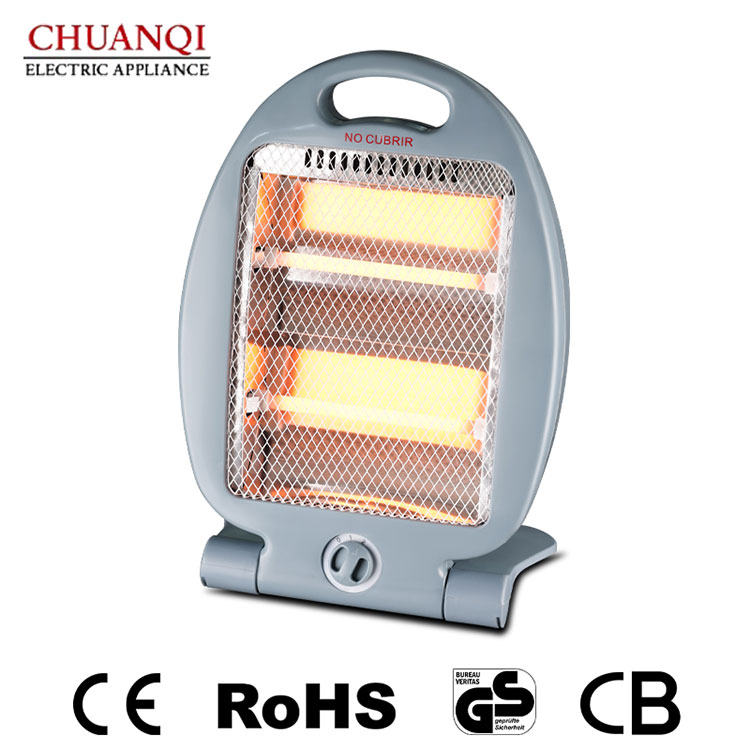 800W 2 Tubes Quartz Heater Dalawang Laki na May Rotary Switch